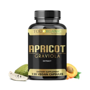 Vegan Dietary Supplement - Apricot and Graviola Extract 120 Capsules - Picture 1 of 7