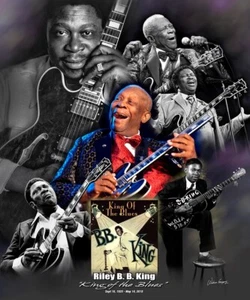 BB King, Wishum Gregory Art, Wall Decor Print Poster 20" x 16" 4618 - Picture 1 of 1