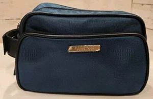 Versace Unisex Toiletry Shave Bag NYLON Clutch Cosmetics Pouch Blue NWOT! - Picture 1 of 7