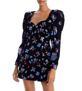 Sabina Musayev Women's Roserita Sequin Velvet Puff Shoulder Dress XS NO TAG B4HP - Picture 1 of 2