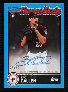 2020 Topps Brooklyn Collection Blue /30 Zac Gallen #BKA-ZGL Rookie Auto RC