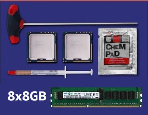 2x Intel Xeon X5690 3,46 GHz Six Core CPU Matched Pair Mac Pro 5,1 + 64GB RAM - Bild 1 von 1