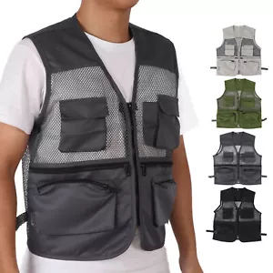 Military Vest Breathable Multi Pocket Mesh Fishing Vest For Outdoor - Picture 1 of 55