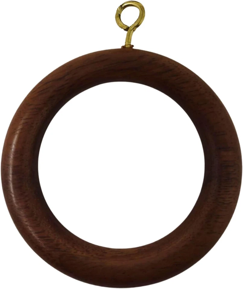 Ganchos de anillos para cortinas de madera premium, clips para barra de cortina 12 piezas Foto 1 de 1