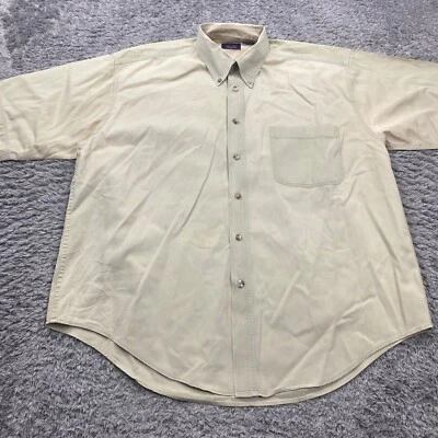 Camisa Allen Solly Hombres XL Beige Sarga Safari Caza Peces Senderismo Abotonada De Colección Años 90 Foto 1 de 4