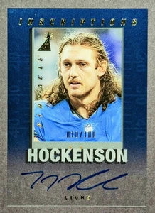 2022 TJ Hockenson Pinnacle Inscriptions On Card Auto Clear 10/100 Lions PI-TJH - Bild 1 von 11