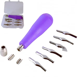 Linoleum Cutter Kit Assortment Carving Tools for DIY Block Printing, Includes 6  - Picture 1 of 5