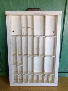 Vintage Hamilton Holz Drucker Schublade Buchdruck Druckerfach Typeset Shadowbox - Bild 1 von 10