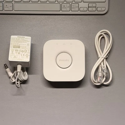 PHILIPS Hue 2nd Gen Bridge 2.1 Hub w Power Supply Smart Home Lights 3241312018A - Image 1 of 4