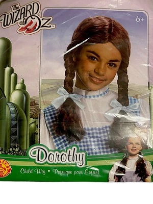 Peluca Dorothy Mago de Oz Niño Disfraz Accesorio Marrón Trenzas Rubí’s Halloween Foto 1 de 4