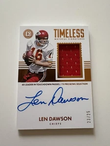 2017 Panini Encased - Timeless Material Signatures Len Dawson #Tm-Lds /25  - Bild 1 von 4
