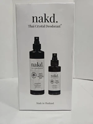 Nakd. Thai Crystal Deodorant Spray 2 Bottles  100% Natural Mineral Salt Spray - Image 1 of 2