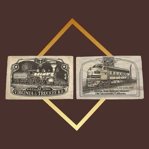 2 De colección. Letrero de ferrocarril placas tren Génova VA y Pacífico Occidental - Imagen 1 de 6