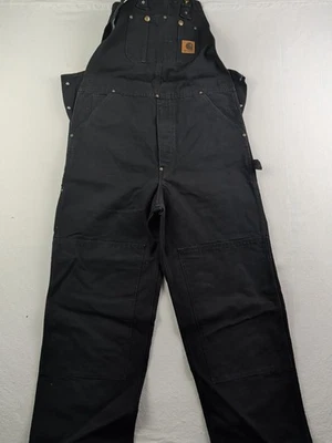 Nuevo de Lote Antiguo Carhartt R06 ONX Doble Rodilla Carpintero Arenisca Pato Baberos Hombres 34x32 Foto 1 de 4