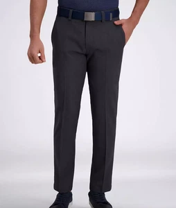 Men's Haggar® Cool Right® Performance Flex Slim Fit Dress Pants Drk Grey 34Wx34L - Picture 1 of 2