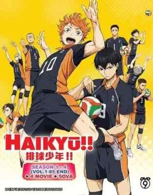 Haikyu!!Season 1-4 (1-85End+4 Movie+5 OVA) Anime DVD English Dubbed - Image 1 of 4