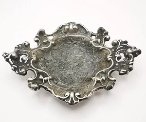 Cenicero soviético hecho a mano de hojalata y plomo años 50, firmado coleccionable - Imagen 1 de 6