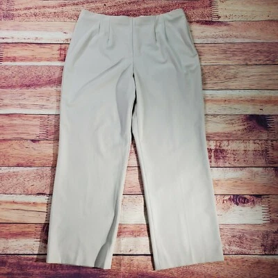 Haggar Marilyn платье брюки брюки женщин SZ 18 желтовато-коричневый бежевый Academia минималистский - Изображение 1 из 4