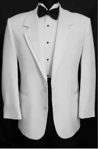 Men's Stunning White Oscar De La Renta Notch Dinner Jacket D.J. USA Mason - Picture 1 of 4