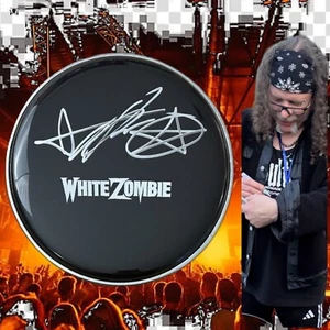 GFA White Zombie Drummer * IVAN DE PRUME * Signed 10" Drumhead PROOF P1 COA - Picture 1 of 5