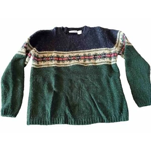 North Crest Vintage Women’s Size Small 6-8 Green Acrylic Wool Blend Sweater - Picture 1 of 11