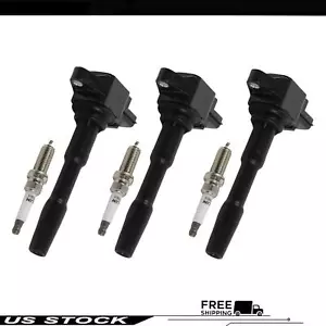 3Pcs ignition Coils UF808 & Iridium Spark Plugs 91121 for Smart Fortwo 2016-2017 - Foto 1 di 8