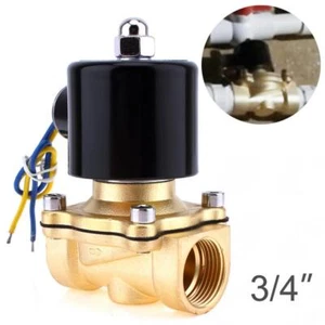 3/4" DN20 Elektro Magnetventil DC12V Pneumatikventil Messing 2W-200-20 - Bild 1 von 12