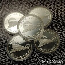 1986 Canada Silver Dollar Proof - Vancouver Train -Multiple Avail #coinsofcanada