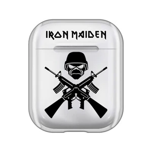OFFICIAL IRON MAIDEN ALBUM COVERS CLEAR HARD CRYSTAL COVER CASE FOR AIRPODS - Picture 1 of 6