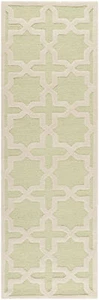 Safavieh Cambridge LIGHT GREEN / IVORY Wool Runner 2'-6 x 10' - CAM125B-210 - Picture 1 of 2
