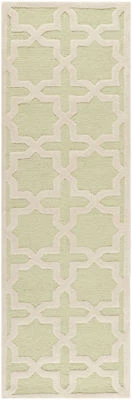 Safavieh Cambridge LIGHT GREEN / IVORY Wool Runner 2'-6 x 10' - CAM125B-210 - Image 1 of 2