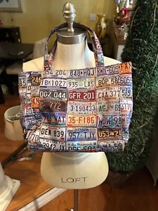 Borsa/borsa a tema targa multicolore. 14Wx9H - Foto 1 di 4