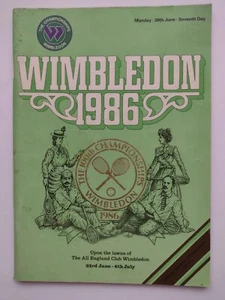 Vintage Wimbledon Tennis Programme. Seventh Day, Monday 30th June, 1986 - Picture 1 of 9