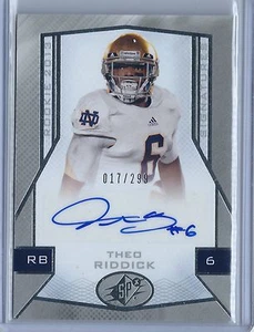 2013 SPx Football Theo Riddick North Dakota Autographed Rookie Card #017/299 - Picture 1 of 2