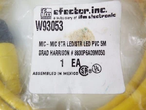 BRAD HARRISON MOLEX WOODHEAD 8830P6A09M050 W93053 MIC-MIC STR LED/STR LED PVC - Picture 1 of 3