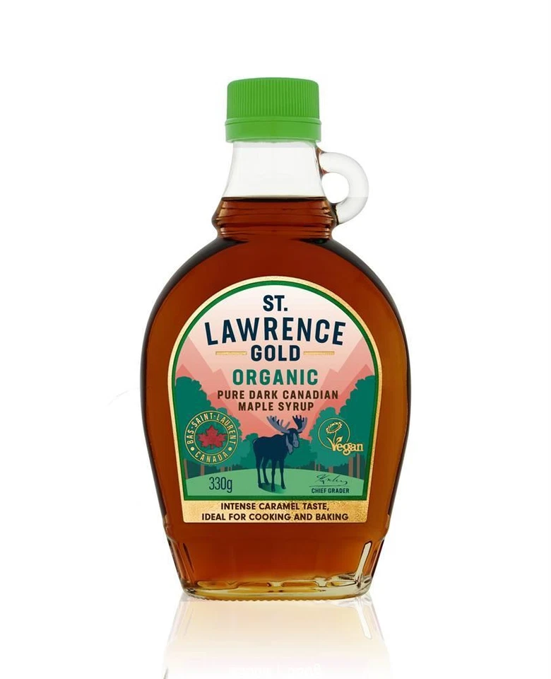 St Lawrence Gold Organic Pure Dark Canadian Maple Syrup - 330g - Image 1 of 1