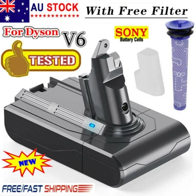 9500mAh For Dyson V6 Battery SV03 SV04 SV09 DC58 DC59 DC61 DC62 DC74 v6 Animal - image 1 of 4