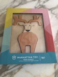 Deer Stag Buck Wood Puzzle Manhattan Baby Toddler Preschool Toy