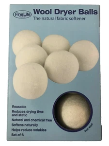 Bolas secadoras de lana - El suavizante de telas naturales - Juego de 6 - Productos FineLife - Imagen 1 de 4