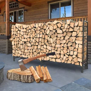 XXL Kaminholzregal Brennholzregal verstellbar Stapelhilfe Kaminholzständer Außen - Bild 1 von 10