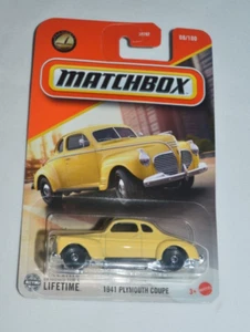MATCHBOX 2025 MBX CITY ADVENTURE 08/100 - 1941 PLYMOUTH COUPE YELLOW - Picture 1 of 5