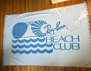 RARE Vintage Ray Ban Beach Towel 1980's Aviator 55x37 - Picture 1 of 14