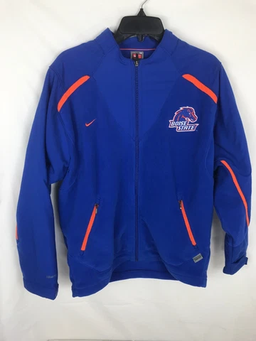 Nike Boise State Broncos Full Zip Therma Fit Fleece Jacket Mens Size S Blue Cover