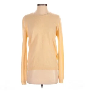 CHANEL Vintage Sweater Cashmere Classic Women's Crew Lemon Butter Yellow Sz XS-S - Picture 1 of 7
