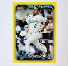 2024 Topps Series 1 Jazz Chisolm Jr. Yellow Parallel -Miami Marlins- #223