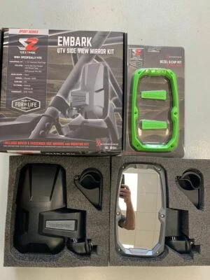 Espejos retrovisores laterales plegables Kawasaki Teryx 750 800 Seizmik Embark 2008-2023 VERDE Foto 1 de 4