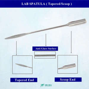 Espátula de laboratorio cónica/cuchara 7", pastas mezcladoras acero inoxidable doble extremo NUEVO - Imagen 1 de 5