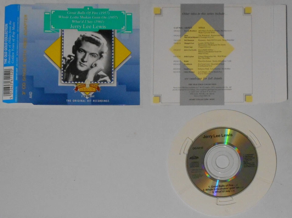 Jerry Lee Lewis - Great Balls of Fire  3 track ep - U.K 3" cd  Foto 1 de 1