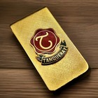 Vintage Tanqueray Money Clip Gold Tone Gin Logo Red Green Enamel 3D Rare