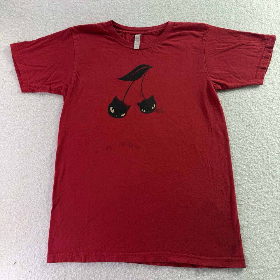 Camiseta negra vintage Y2K Emily The Strange XS Cherry Cats Foto 1 de 4